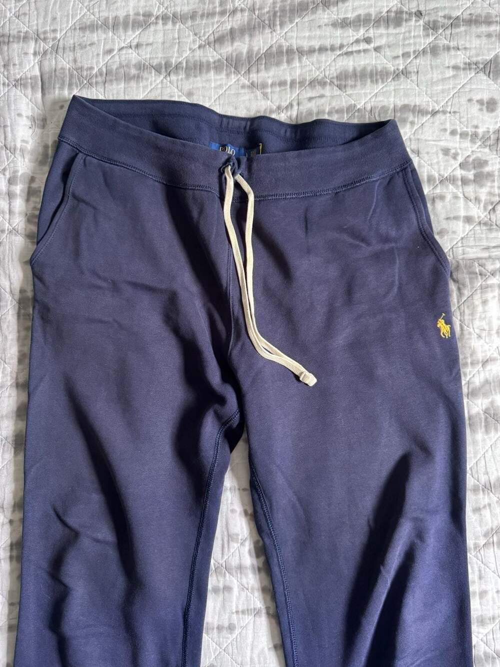 Polo Ralph Lauren Navy Blue Fleece Drawstring Sweatpants Men’s Large